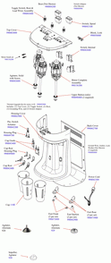 Diagram Diagram and Parts List for HMD400-A-F  Hamilton Beach Drink Mixer